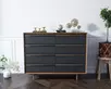 Комод массив «Bruni Black" на восемь ящиков