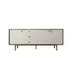 Комод с тремя дверками и тремя ящиками "Emerson" арт EM07/milky/L