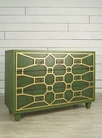 Зеленый комод «Emerald» 3 ящика