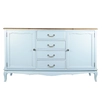 Голубой комод Leontina с дверками и ящиками