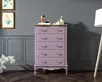 Комод из дерева Leontina Lavanda на пять ящиков вертикальный арт ST9342L