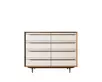 Комод из дерева "Bruni white" на восемь ящиков
