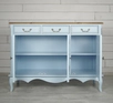 Комод 3 ящика массив "Leontina Blue" (3 ящика и 3 двери)
