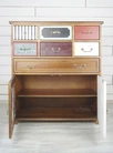   Вертикальный комод массив дерева Gouache Birch (7 ящиков) арт G20017ETG/1  