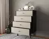 Комод вертикальный с четырьмя ящиками "Emerson" арт EM18/milky/L