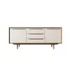 Комод "Bruni white" с тремя ящиками и дверками