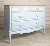 Комод из березы «Leontina Blue» на 4 ящика