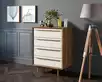 Комод в Скандинавском стиле "Bruni white" на четыре ящика