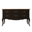 Консоль деревянная "Leontina Black" 6 ящиков
