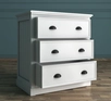 Комод малый с тремя ящиками белый "Palermo"