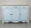 Комод 3 ящика массив "Leontina Blue" (3 ящика и 3 двери)