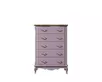 Комод из дерева Leontina Lavanda на пять ящиков вертикальный арт ST9342L