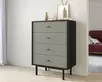 Комод вертикальный с четырьмя ящиками "Emerson" арт EM18/gray/L