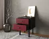 Тумбочка с двумя ящиками "Emerson" арт EM16/red/L