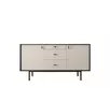 Комод две дверки и три ящика "Emerson" арт EM08/milky/L
