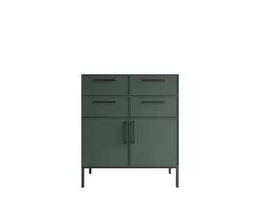 Большой комод с четырьмя ящиками и дверками "Nicole" NLN17G