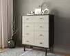 Комод на восемь ящиков "Emerson" арт EM20/milky/L