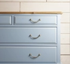 Комод "Леонтина (Leontina)" в голубом цвете на 4 ящика арт LT15B