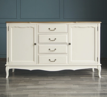 Бежевый комод "Leontina" с дверками и ящиками арт ST9351