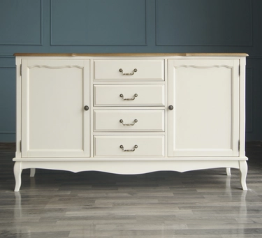 Бежевый комод "Leontina" с дверками и ящиками арт ST9351