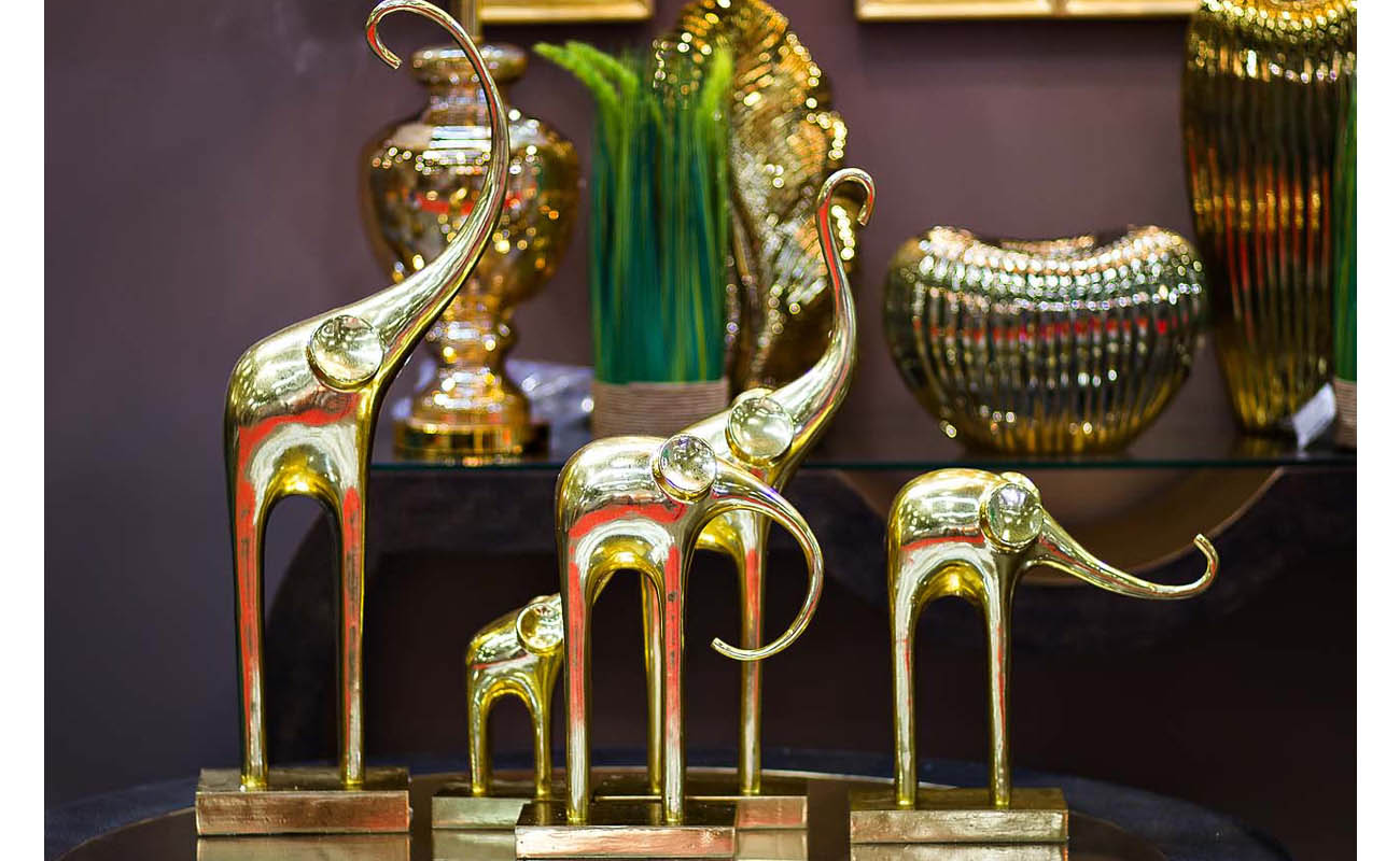 C1290 (зол.) Статуэтка "Слон" 17*9*30