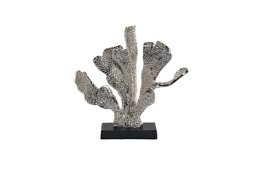 71PN-1348 Статуэтка "Листья" цвет серебро 37*14*34см