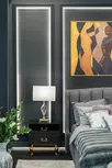 KFG059 Тумба c  2-мя ящиками черная/золото 55*40*58см