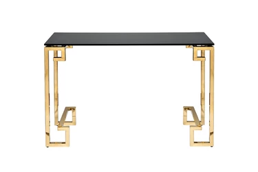 13RXC3049-GOLD Консоль черное стекло/ золото 