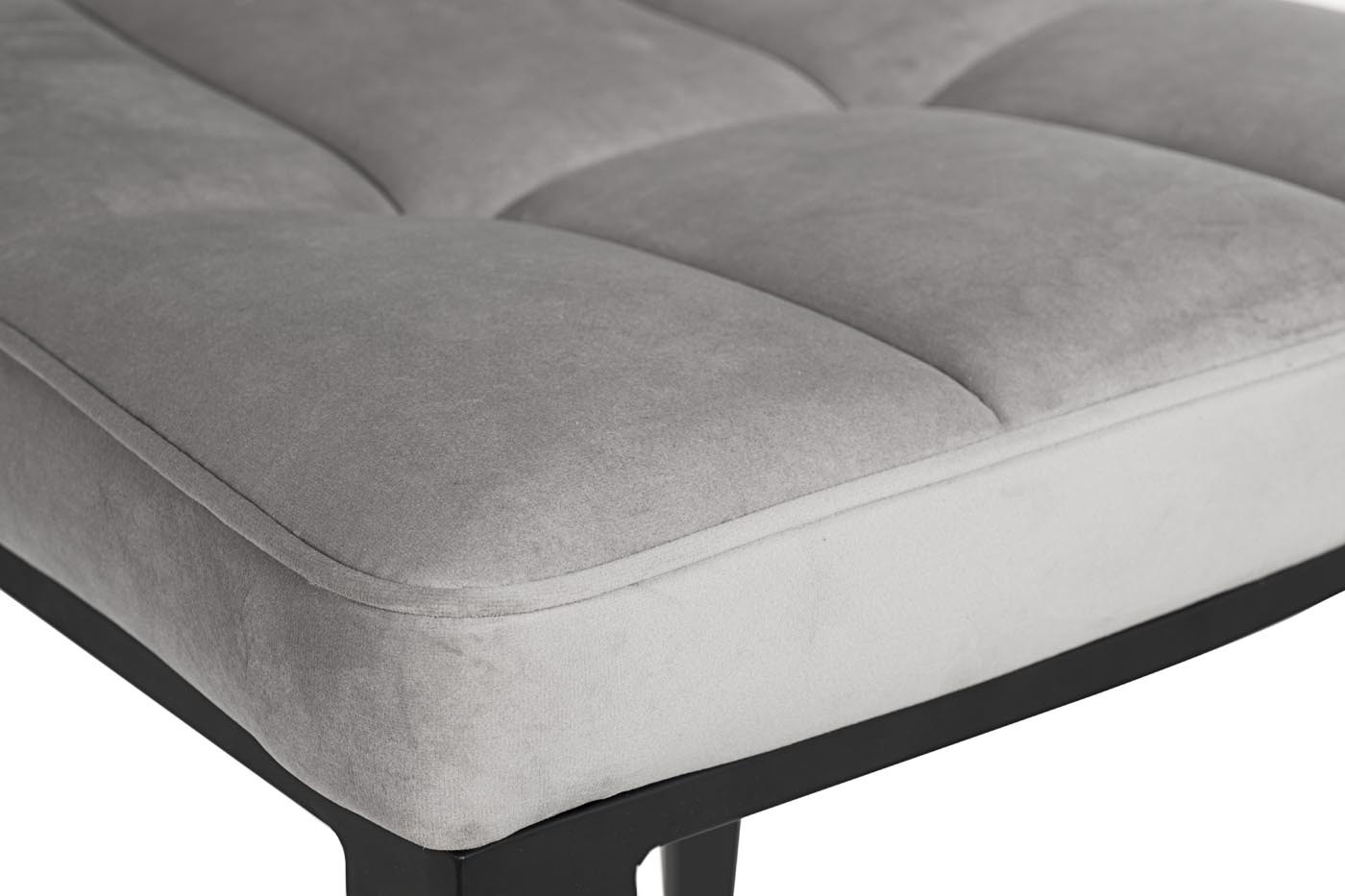 GY-DC8169BL-GR Стул велюр серый/черн.металл 48*58*84см