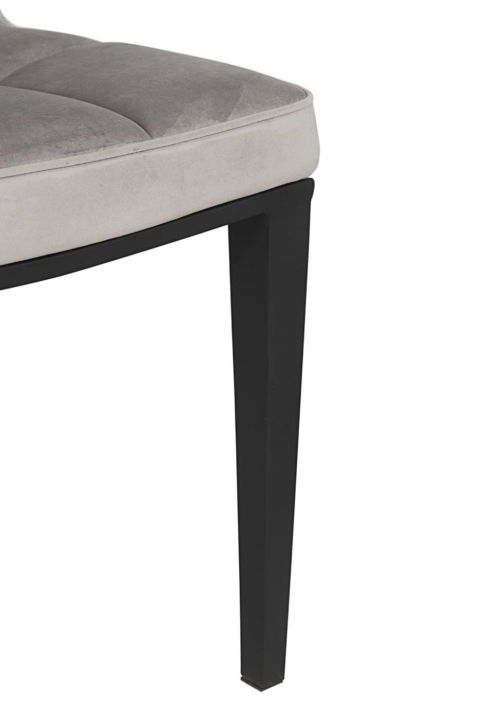 GY-DC8169BL-GR Стул велюр серый/черн.металл 48*58*84см