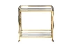 GY-CRT8164GOLD Стол-тележка сервировочн ст.прозр/золото 80*40*83