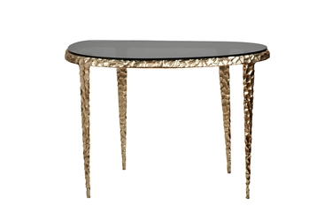 69-919148 Консоль "Ab ovo", черное стекло/ золото 