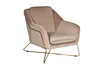 46AS-AR2976-BG Кресло велюр бежевый/мат.зол. 75*87*80см