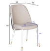 30C-DX-2100 Стул экокожа бежевая/серая 63*51*84см, белые ножки