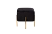 76AR-732BAN-CHERN Банкетка велюр черный/золото 42*42*44см