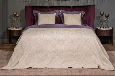 16AMR-NS180230-POKR BEG Покрывало Тиара беж 