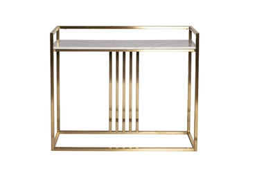 47ED-182KONS-ZOL Консоль Misty Nuova иск.мрам/мат.зол 100*30*85см