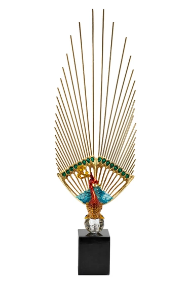 55RD6932 Статуэтка  "Жар-птица" с золотым хвостом" 20*9*66см