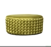 N-PUF305 OLI Пуф овальный плетеный, велюр оливковый 90*57*42см