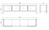 77IP-GD008-TV Тумба под телевизор Grimaldi 200*40*50см
