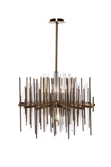 92EL-YG60832-8P Люстра латунь d.64см