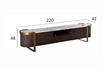 58DB-TV20047 Тумба под телевизор Sevilla 220*42*48см