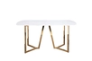 47ED-20501 Стол обеденный белый/золото 160*90*75см