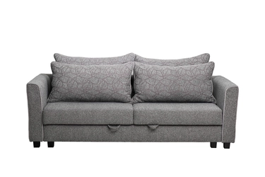 Диван Marco трехместный раскладной, букле серый Flona SER+Buta SER