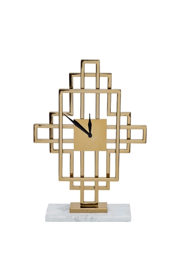 79MAL-5793-45G Часы настольные на подставке золото h45см