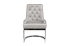 76AR-62105 Стул велюр светло-серый/хром 65*61*93см