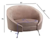 48MY-12650 Кресло Dario, велюр бежевый 97*81*76см с кантом