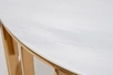 GY-00012 Стол журнальный мрам.стекло/золото d46*53см