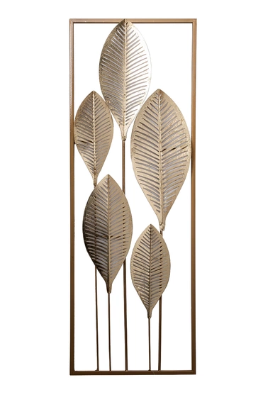37SM-12710 Панно декоративное "Золотые листья" 89,5*31,1*3,2см