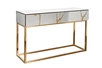 KFG197 Консоль зеркальная c золотым декором 120*42*79см